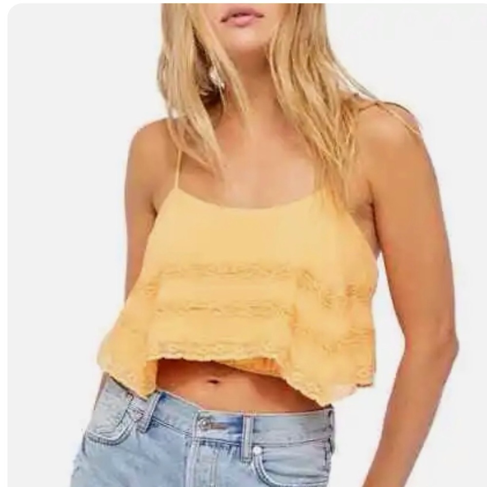 NWT! Free People Home Again Tie-back Crop Camisole!